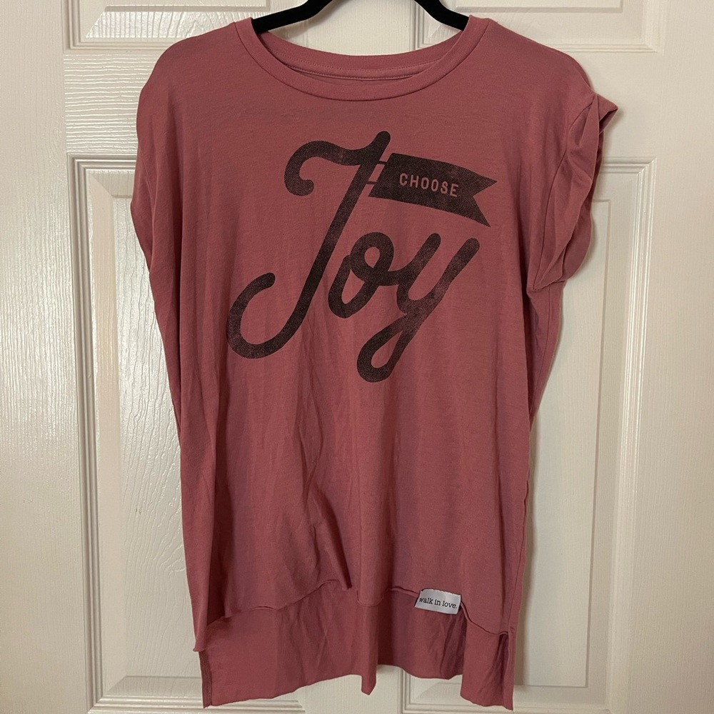 Walk in love. choose joy muscle tee